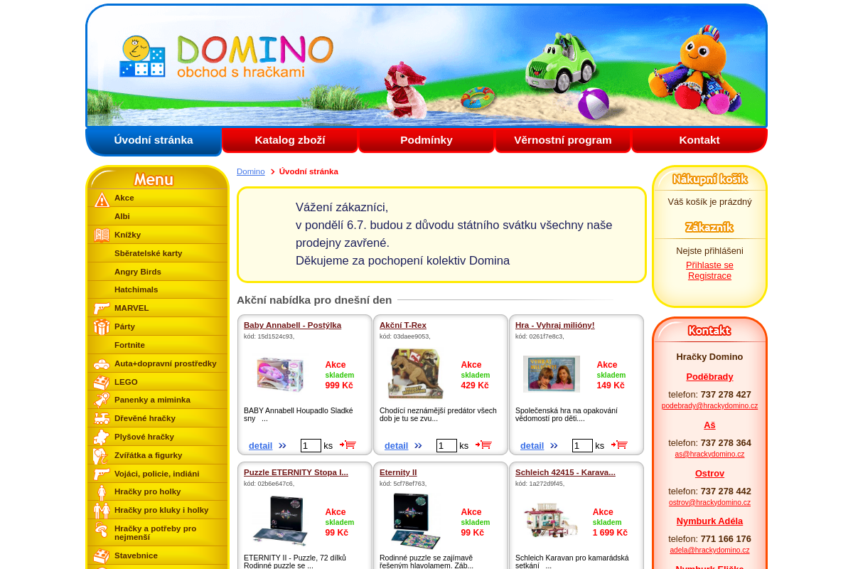 Hračky DOMINO