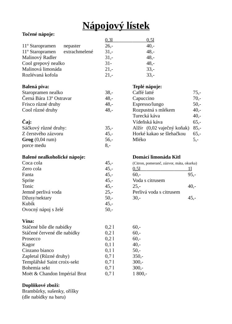 Restaurace U maminky