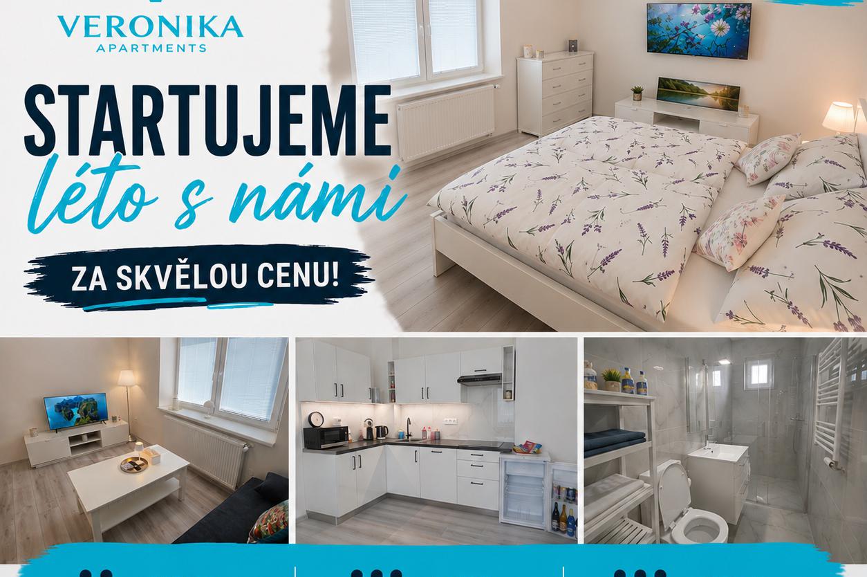 START LÉTA VE VERONIKA APARTMENTS V ČERVNU