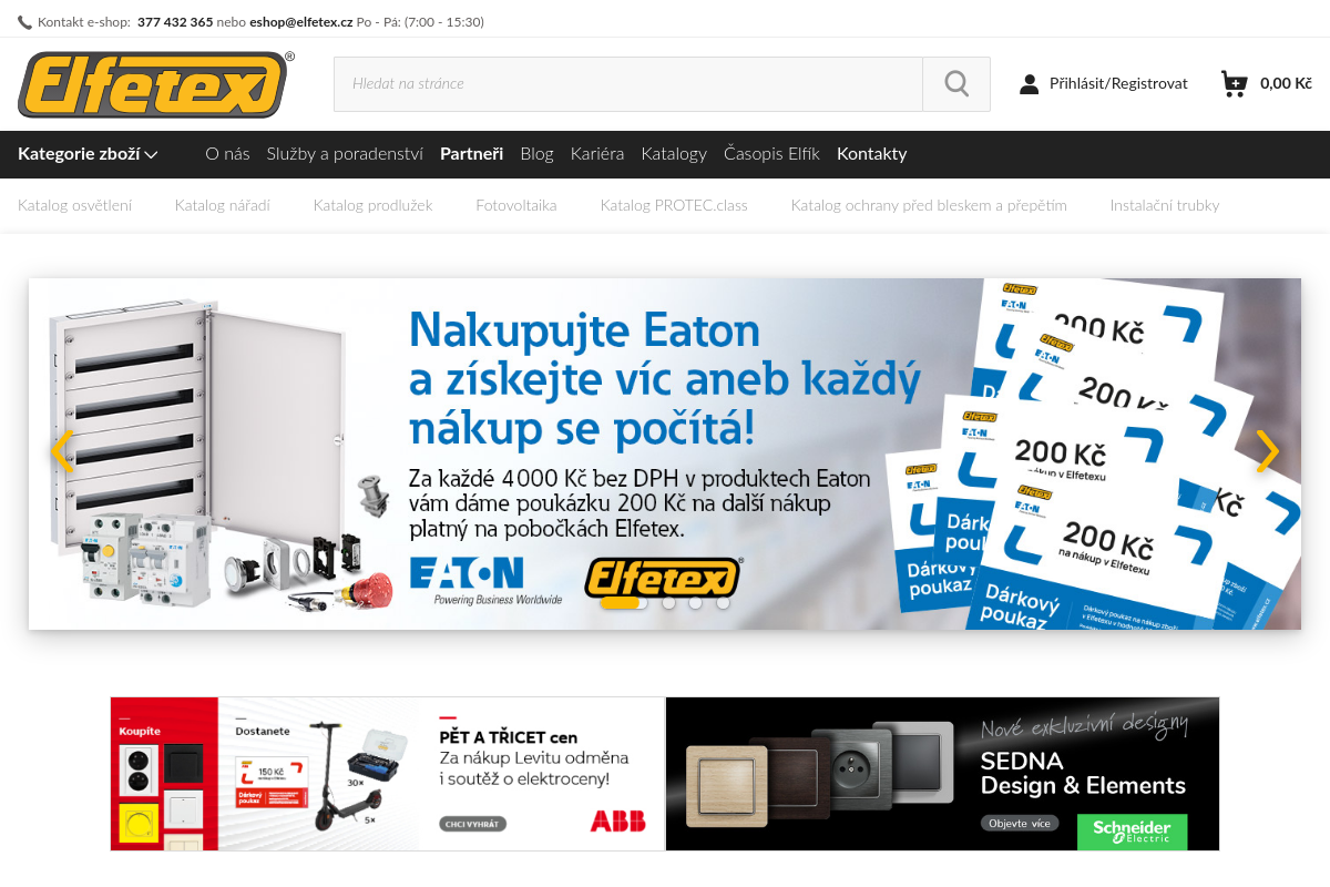 ELFETEX - elektrotechnický velkoobchod