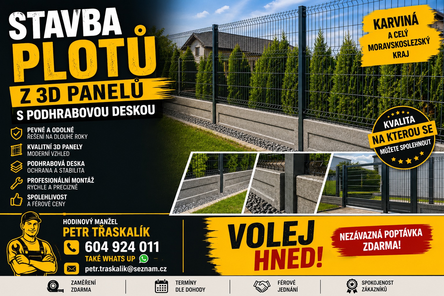 Stavba plotů z 2D/3D a jiných materiálů