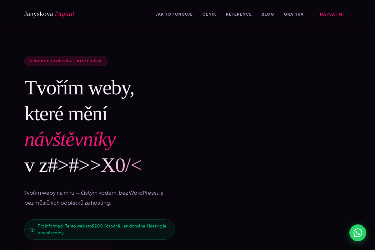 JanyskovaDigital - Tvorba webových stránek