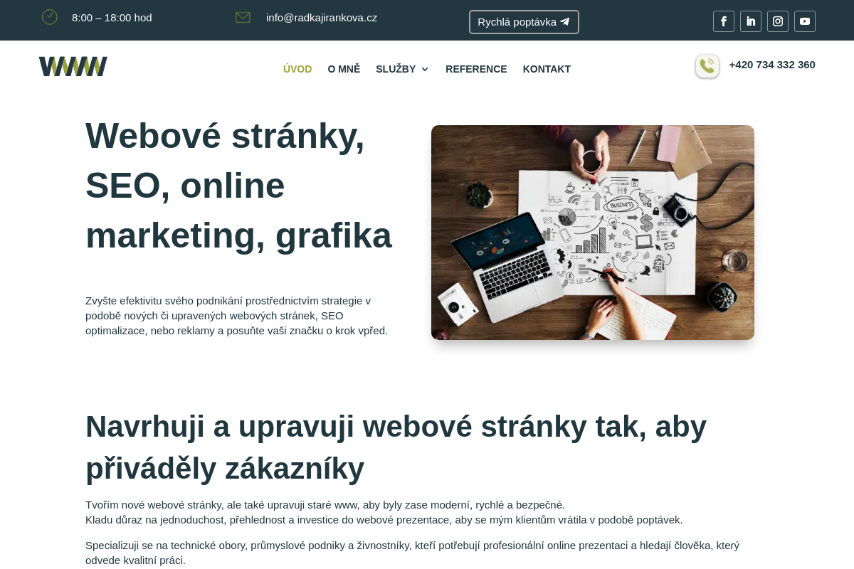 Tvorba webových stránek Radka Jiránková