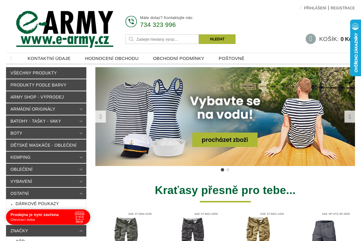 Army shop e-army.cz