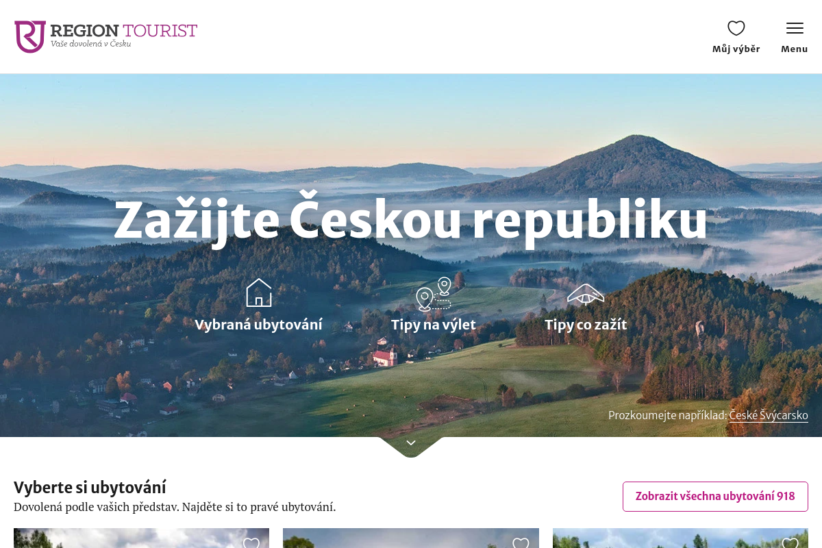 Regiontourist.cz - Vaše dovolená v Česku