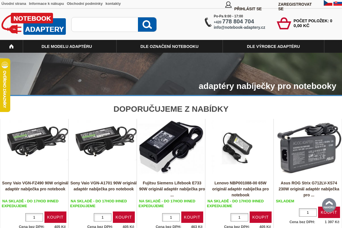 Notebook-adaptery.cz