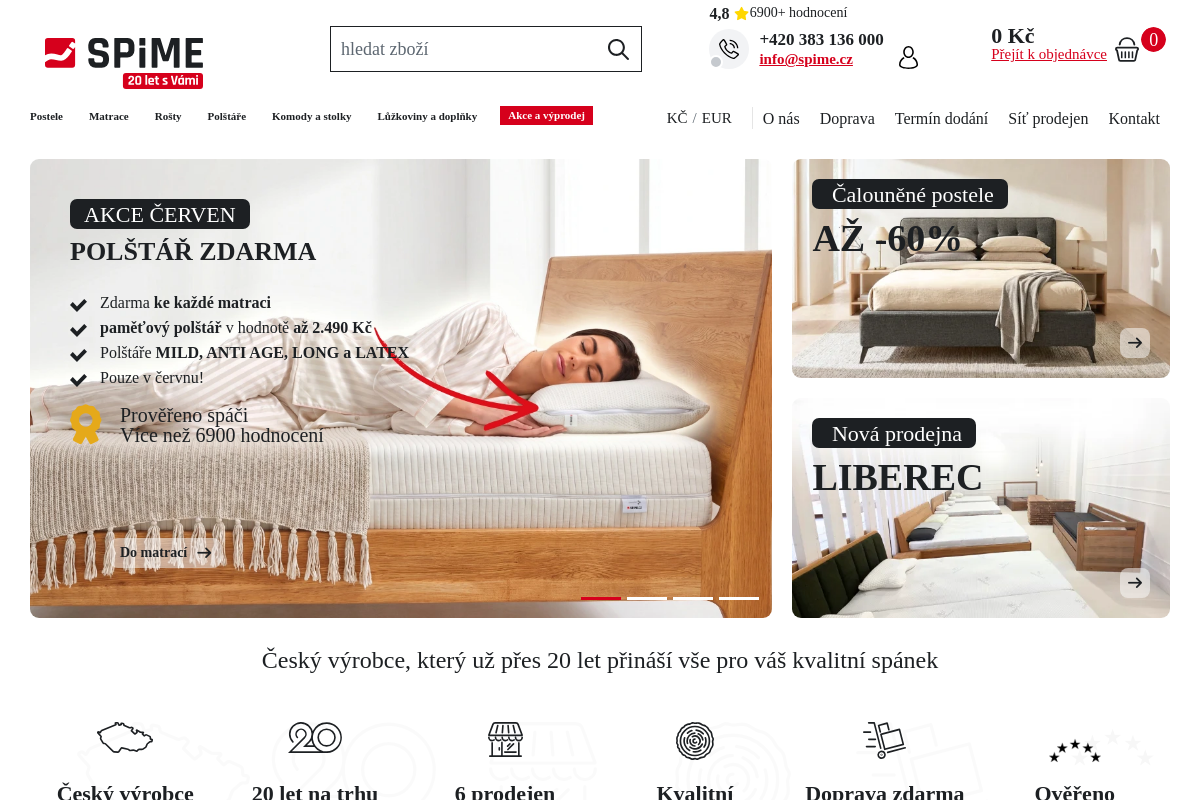 Spíme.cz | Český výrobce Postelia s.r.o.