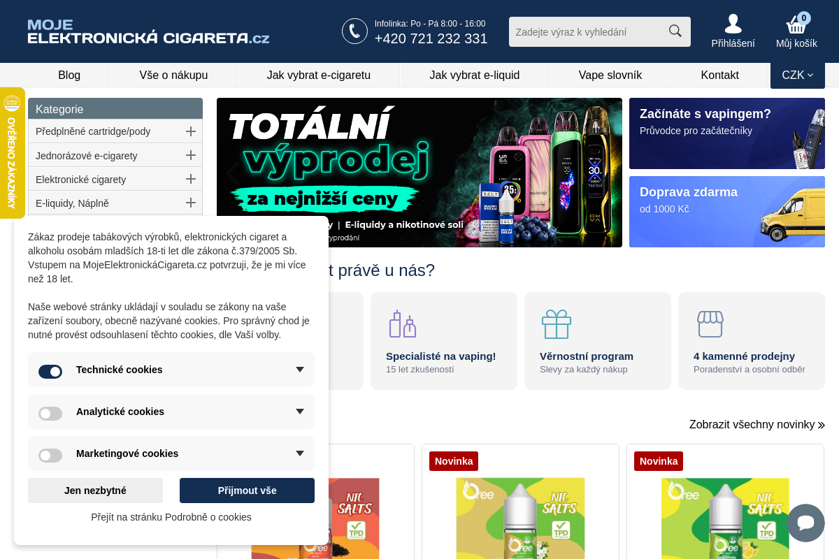 MojeElektronickáCigareta.cz - elektronické cigarety, e-liquidy a příslušenství