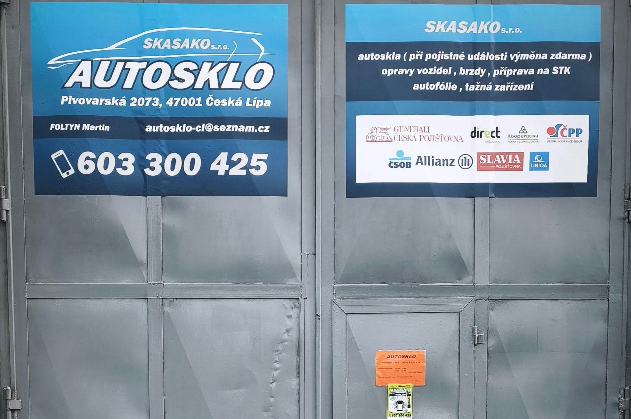 SKASAKO - Výměna a oprava autoskel