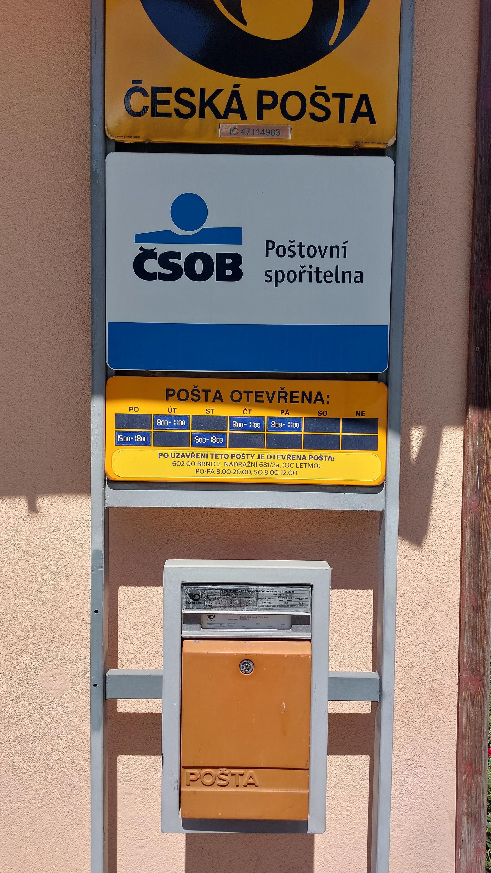 Pošta Vranov u Brna foto 3