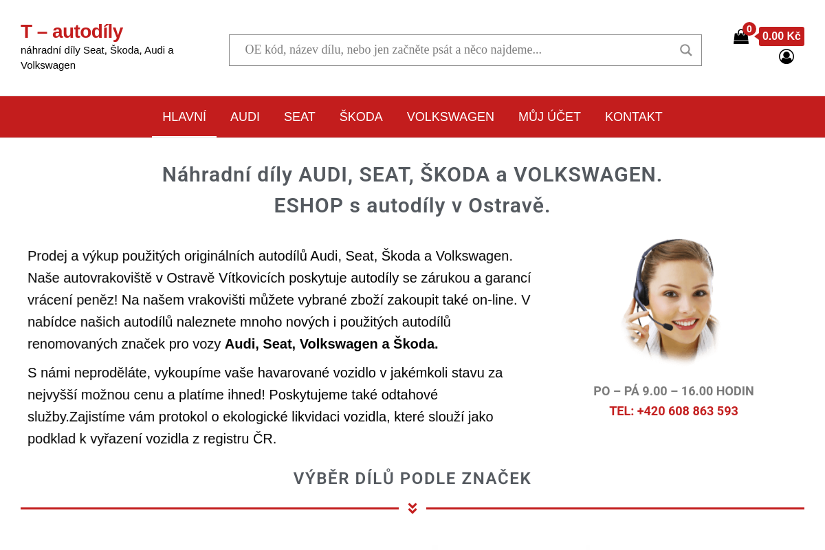 T – autodíly