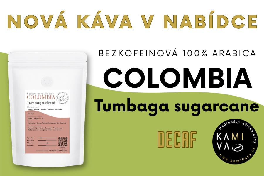 Nová bezkofeinová káva - Colombia Tumbaga
