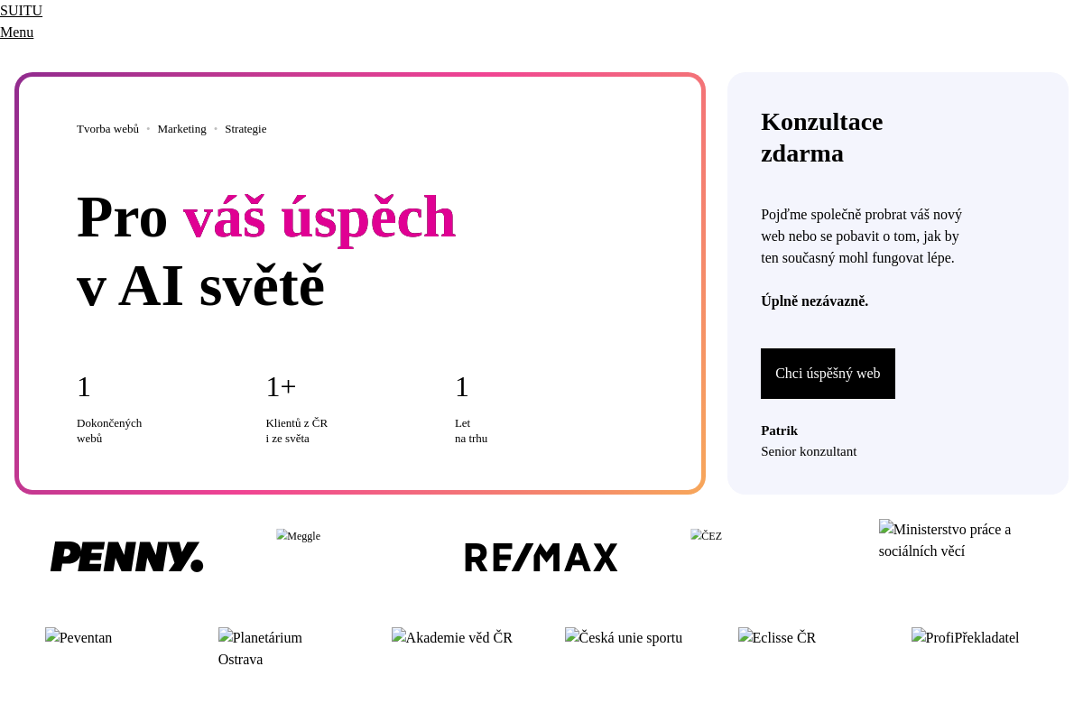 SUITU | Tvorba webových stránek