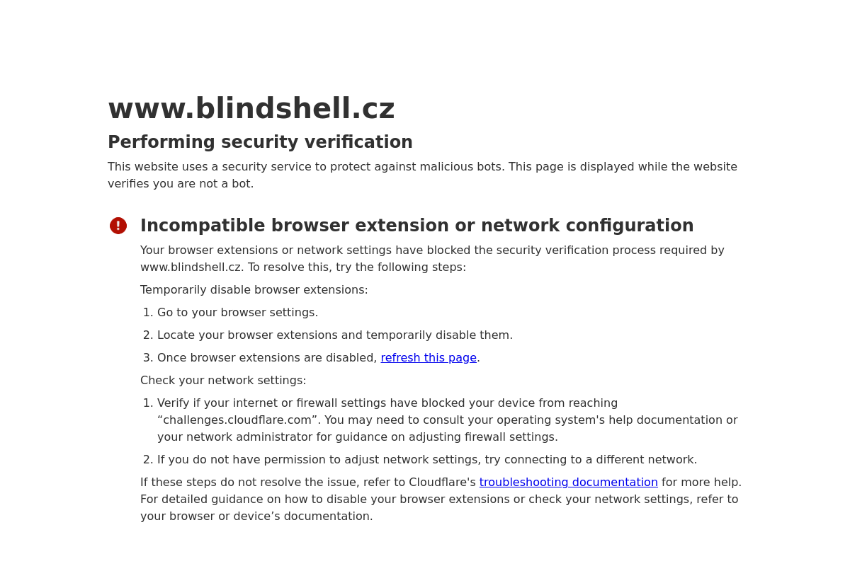 BlindShell.cz