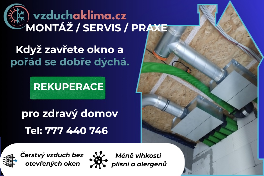 REKUPERACE KDYŽ ZAVŘETE OKNO A DŮM DÝCHÁ