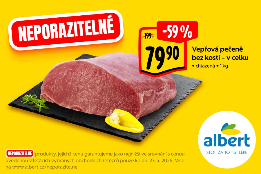 Vepřová pečeně bez kosti - v celku