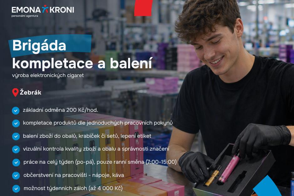 Brigáda | kompletace a balení produktů | jen ranní