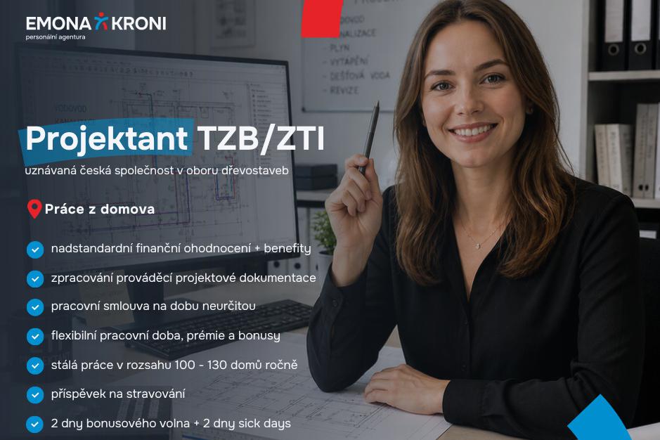 Projektant TZB/ZTI | práce z domova