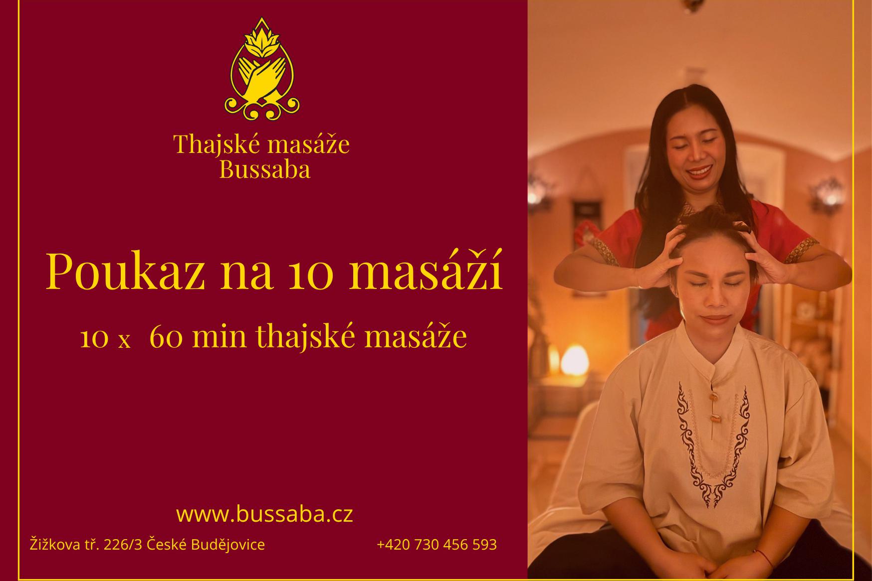10x 60 min Thajská masáž