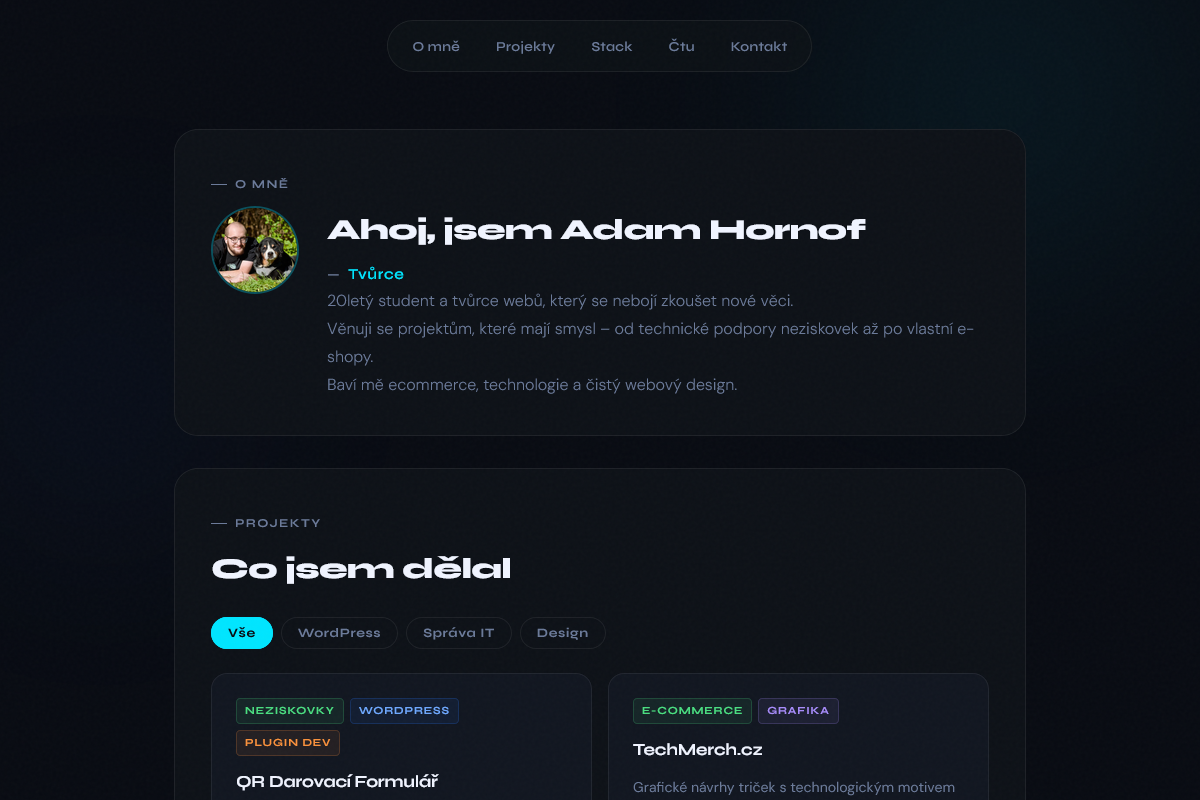 Tvorba webů - Adam Hornof