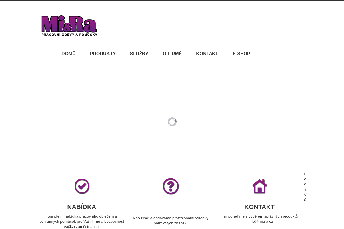 Miara - pracovní oděvy a pomůcky