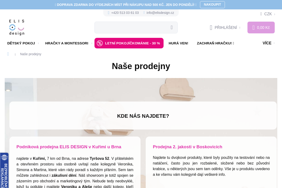 ELIS DESIGN – showroom Praha