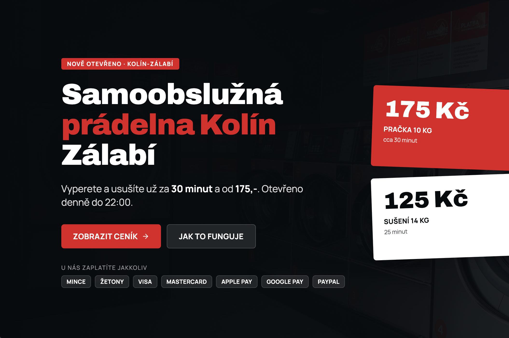 Samoobslužná prádelna Kolín
