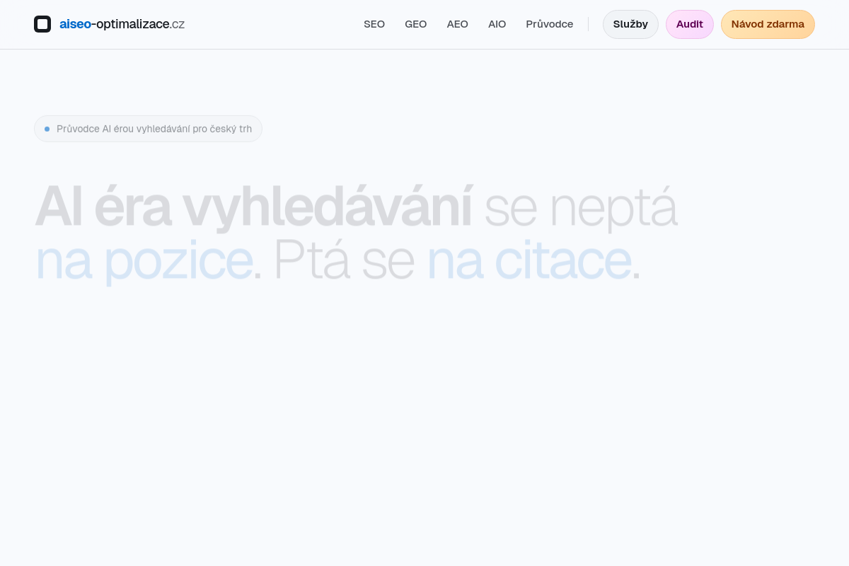 AI SEO optimalizace