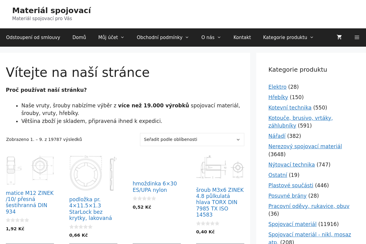 Material-spojovaci.cz