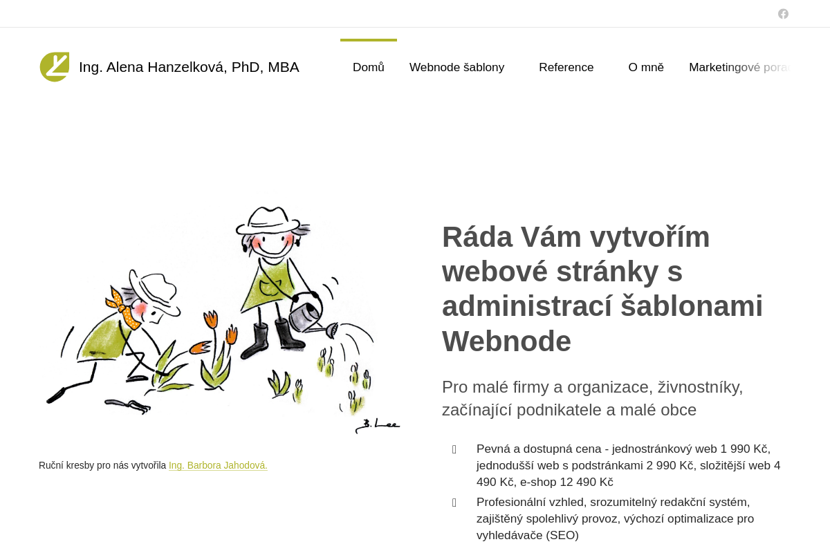 Ing. Alena Hanzelková - webdesign