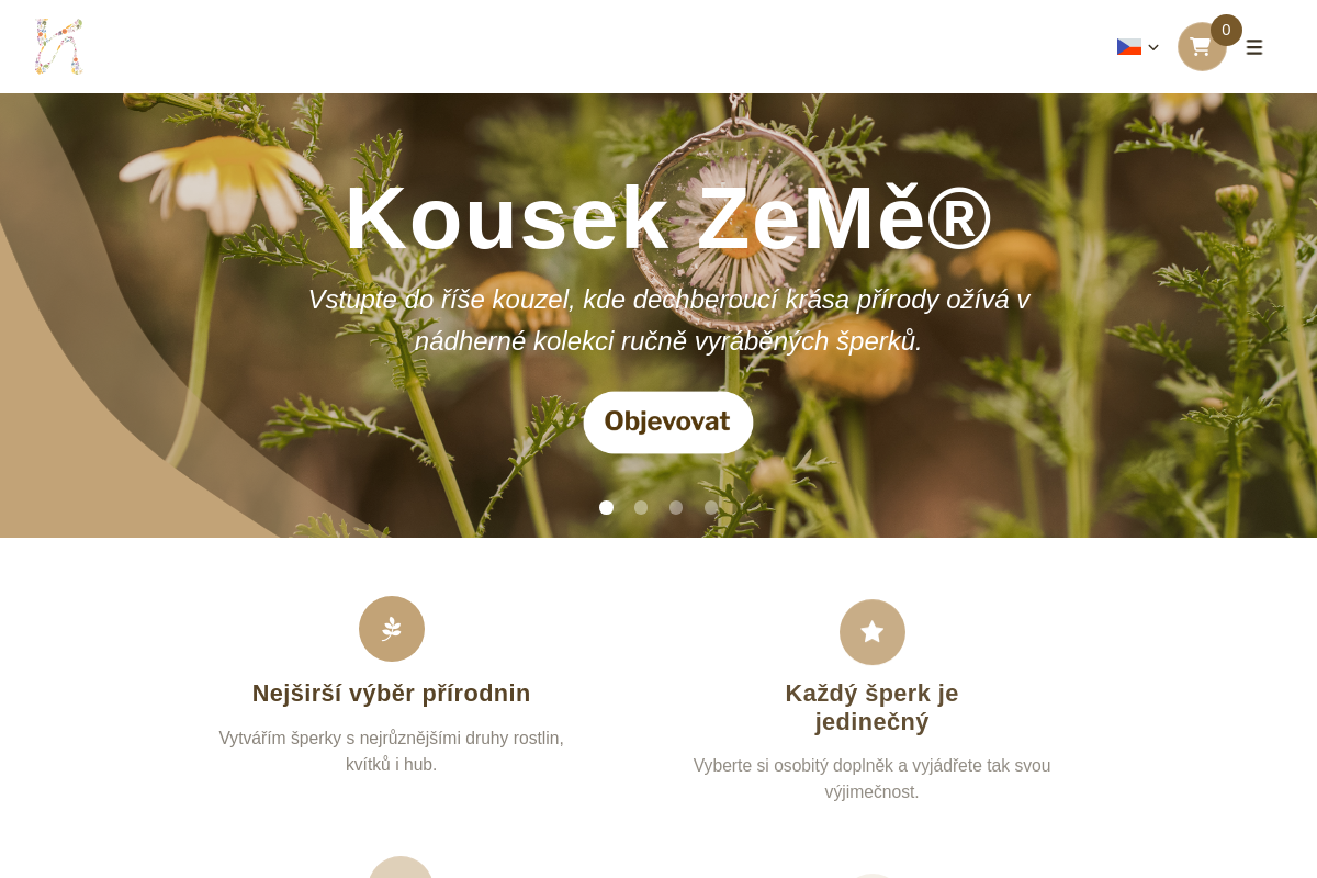 On-line prodej ručně vyráběných šperků
