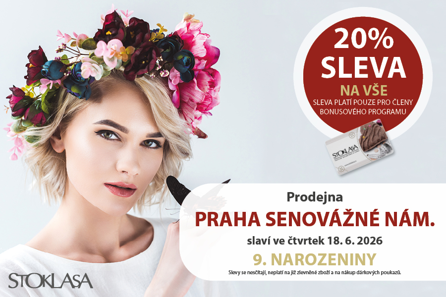 20% sleva - Stoklasa na Senovážné slaví 9 let