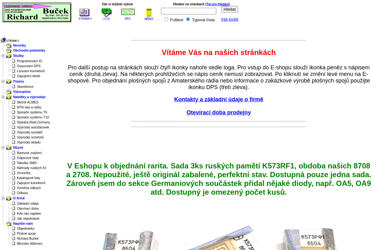 Buček - elektronické součástky