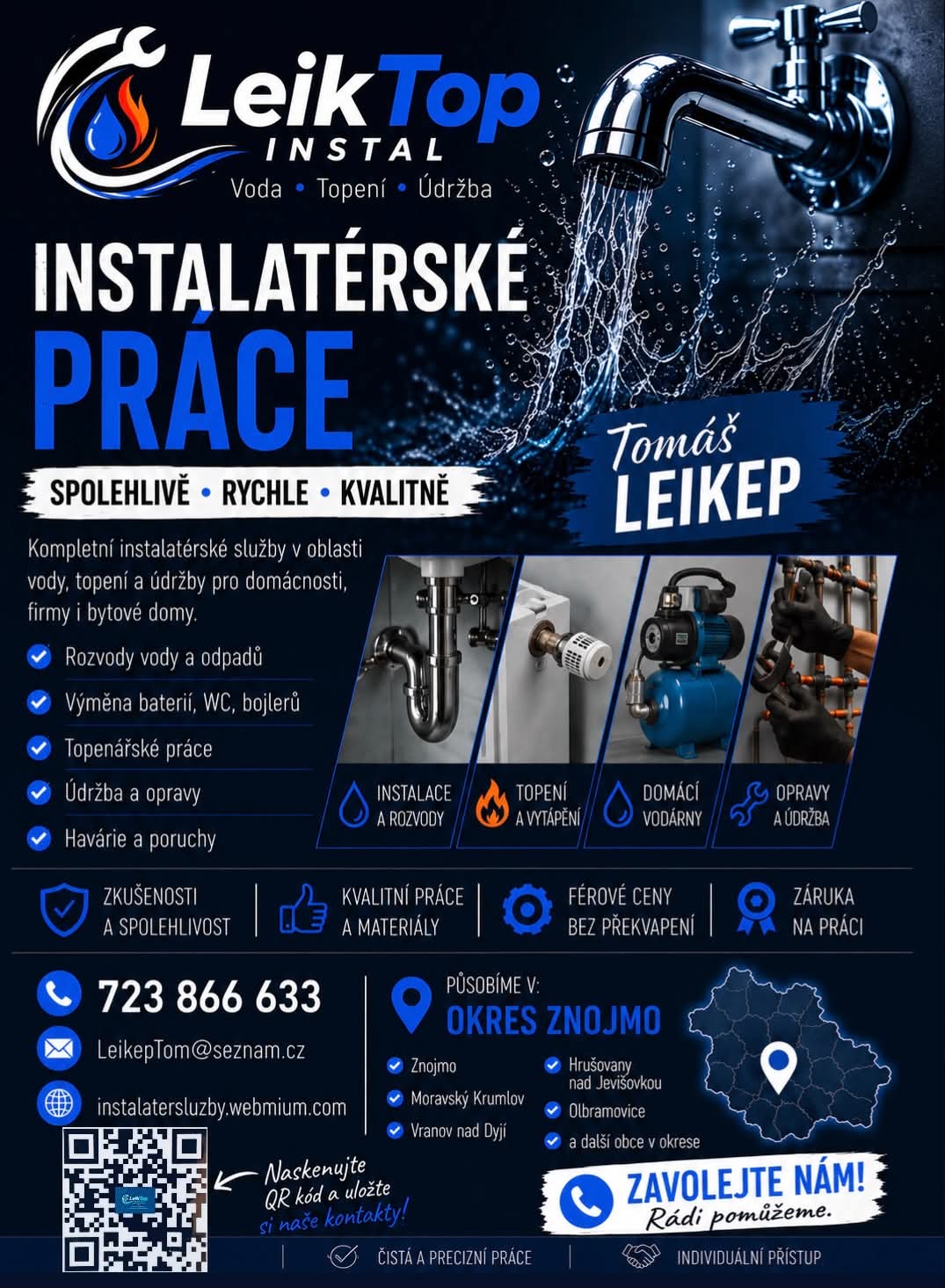 Instalatér, topenář, údržbář - Leikep Tomáš - LeikTop instal foto 3