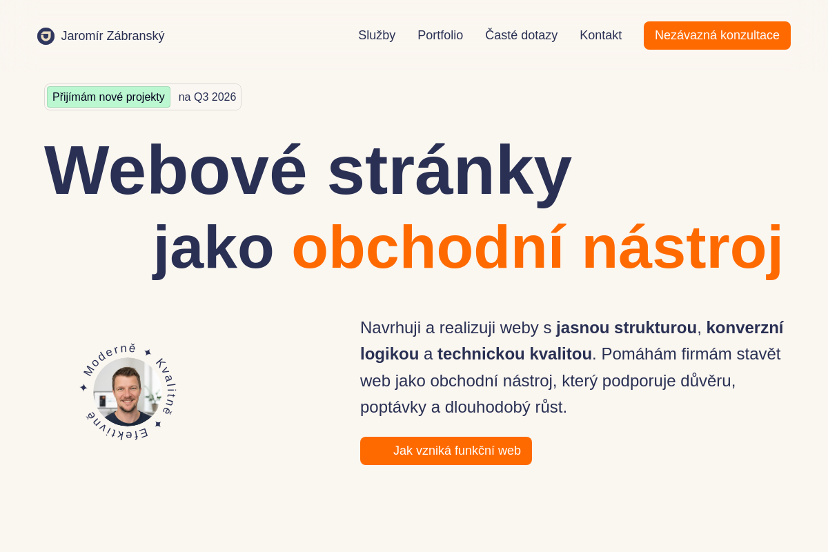 Jaromír Zábranský – Webdesigner