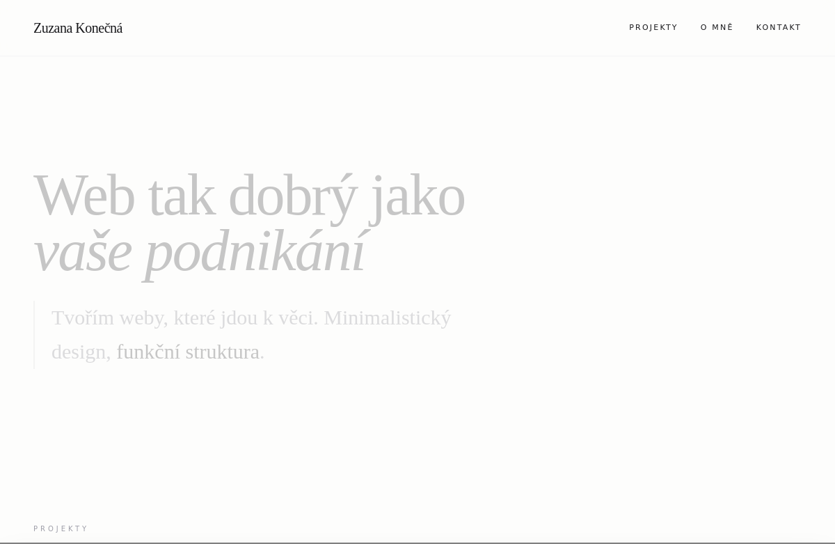 Zuzana Konečná - Webdesign