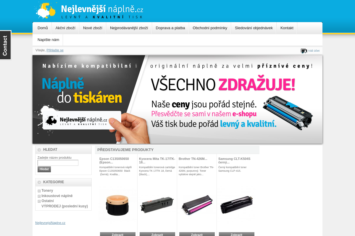 Nejlevnější náplně.cz