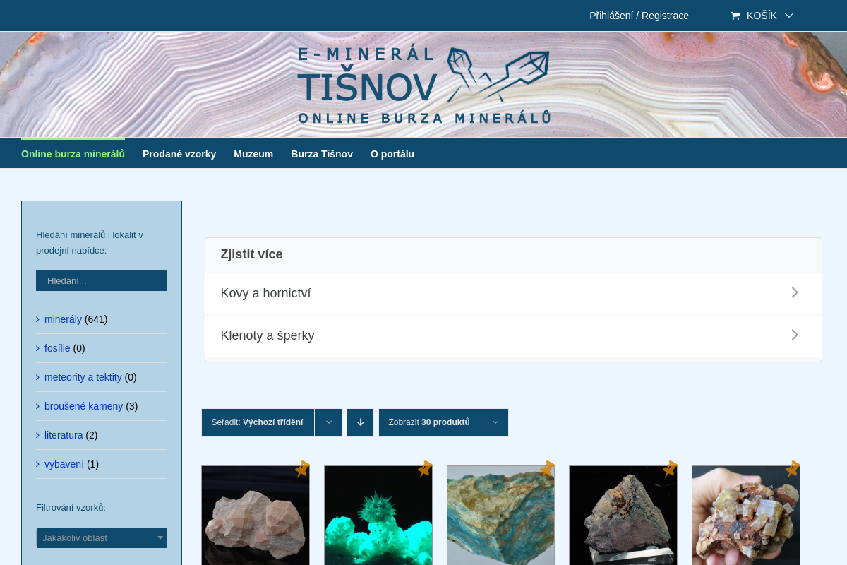 Online burza minerálů