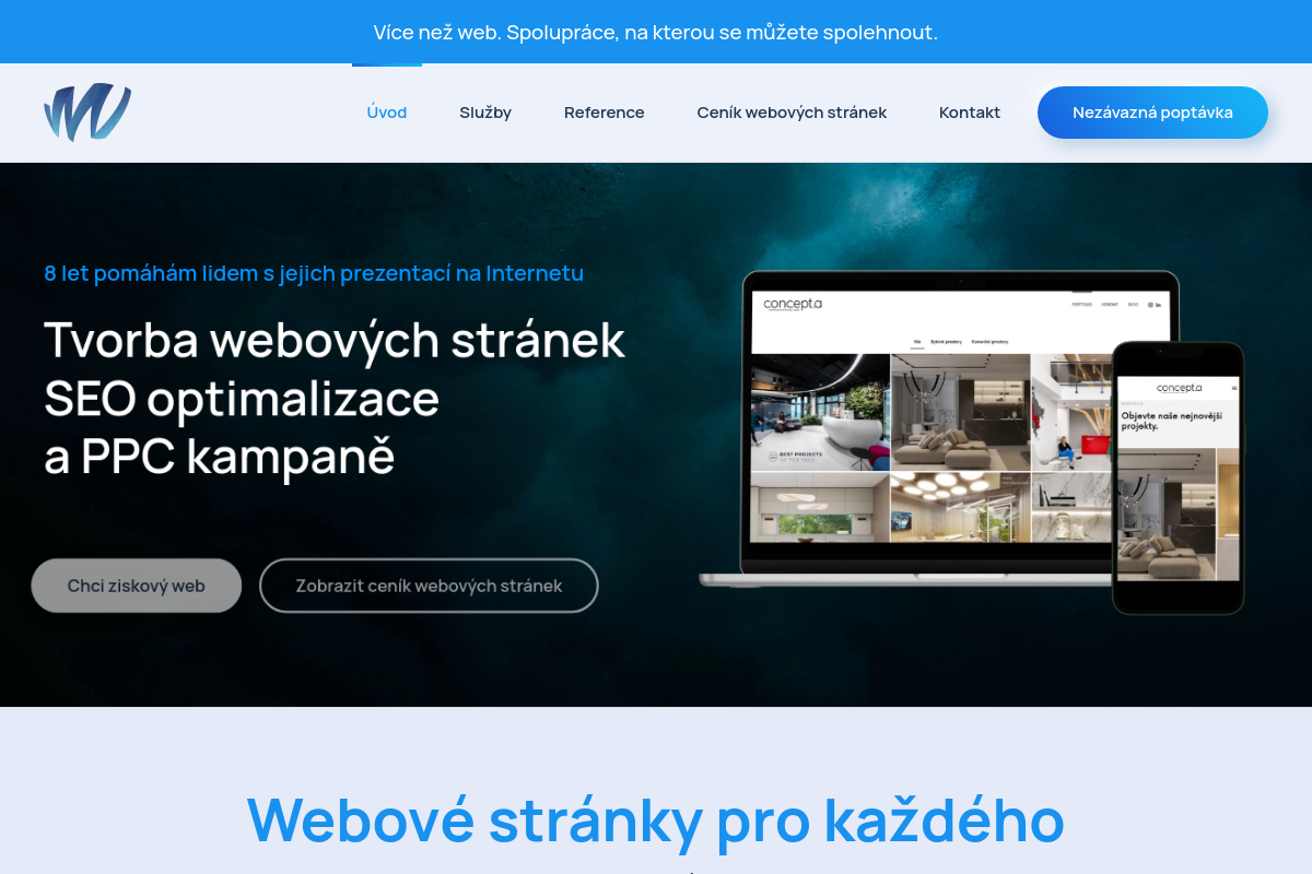 MějWeb - Tvorba webových stránek na míru