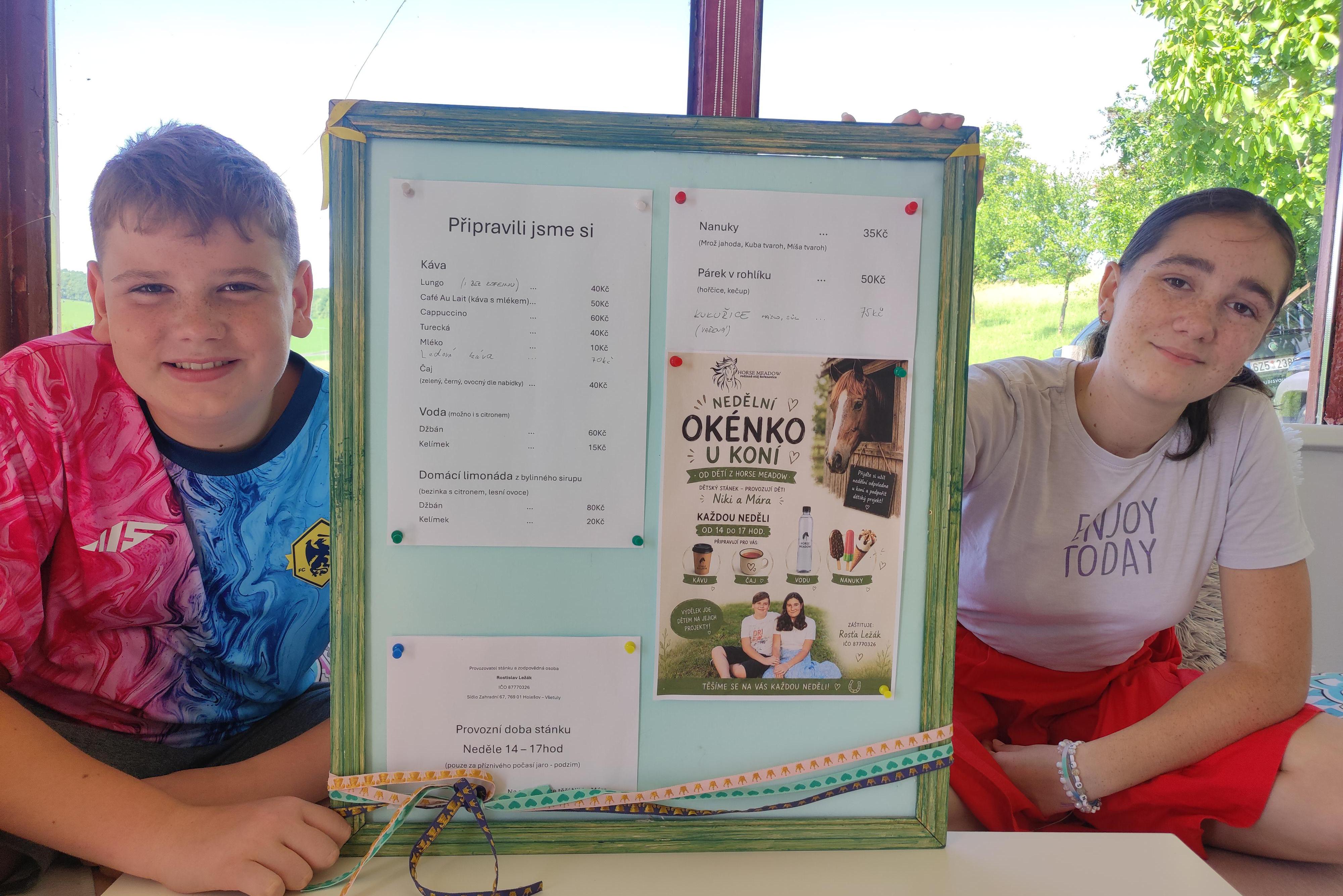 Nedělní otevřené okénko u koní - stánek