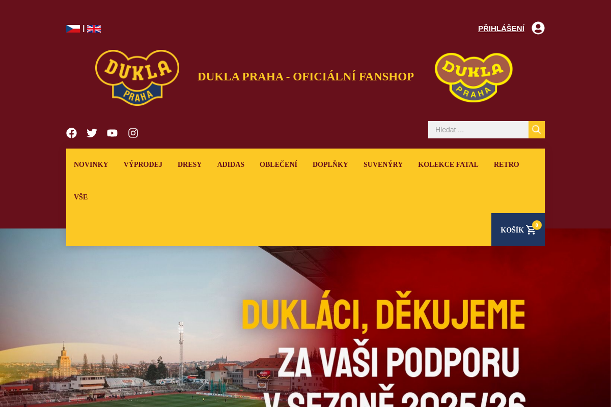 Dukla Praha - oficiální fanshop