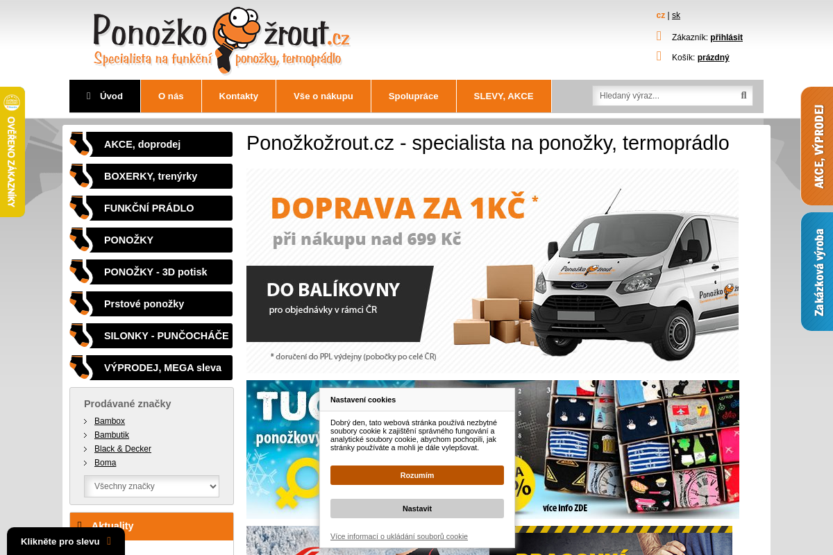Ponožkožrout.cz - specialista na ponožky