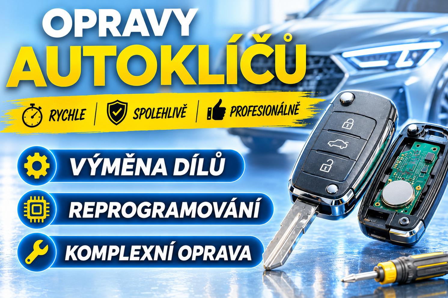Rozbitý autoklíč? Opravíme ho!