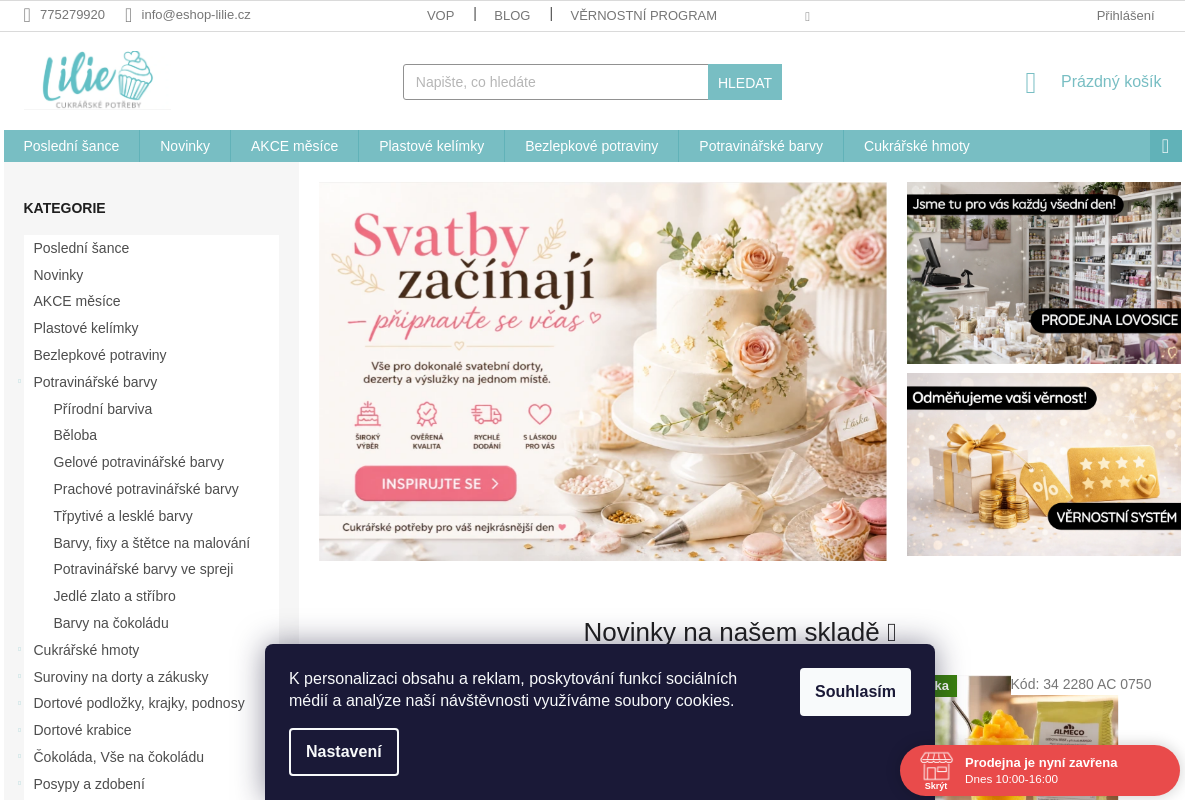 Eshop-lilie.cz: Cukrářské potřeby a pomůcky