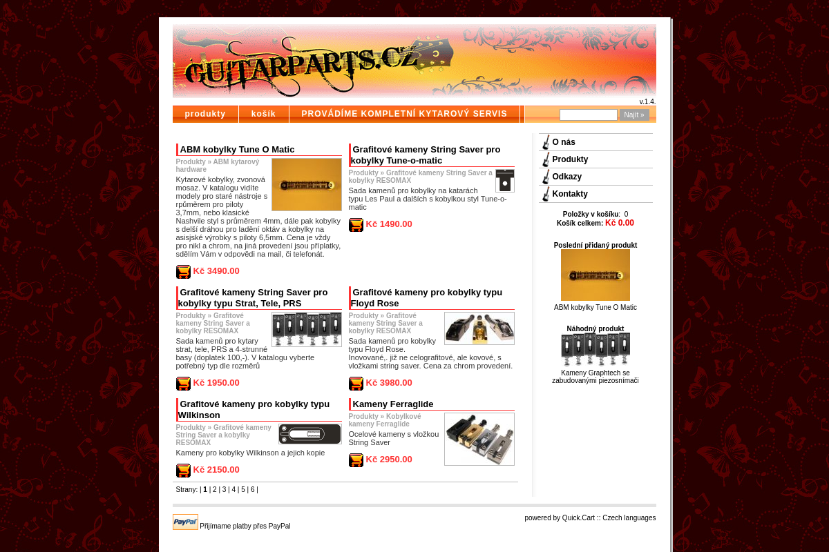 Hudební nástroje Košař - Guitarparts.cz