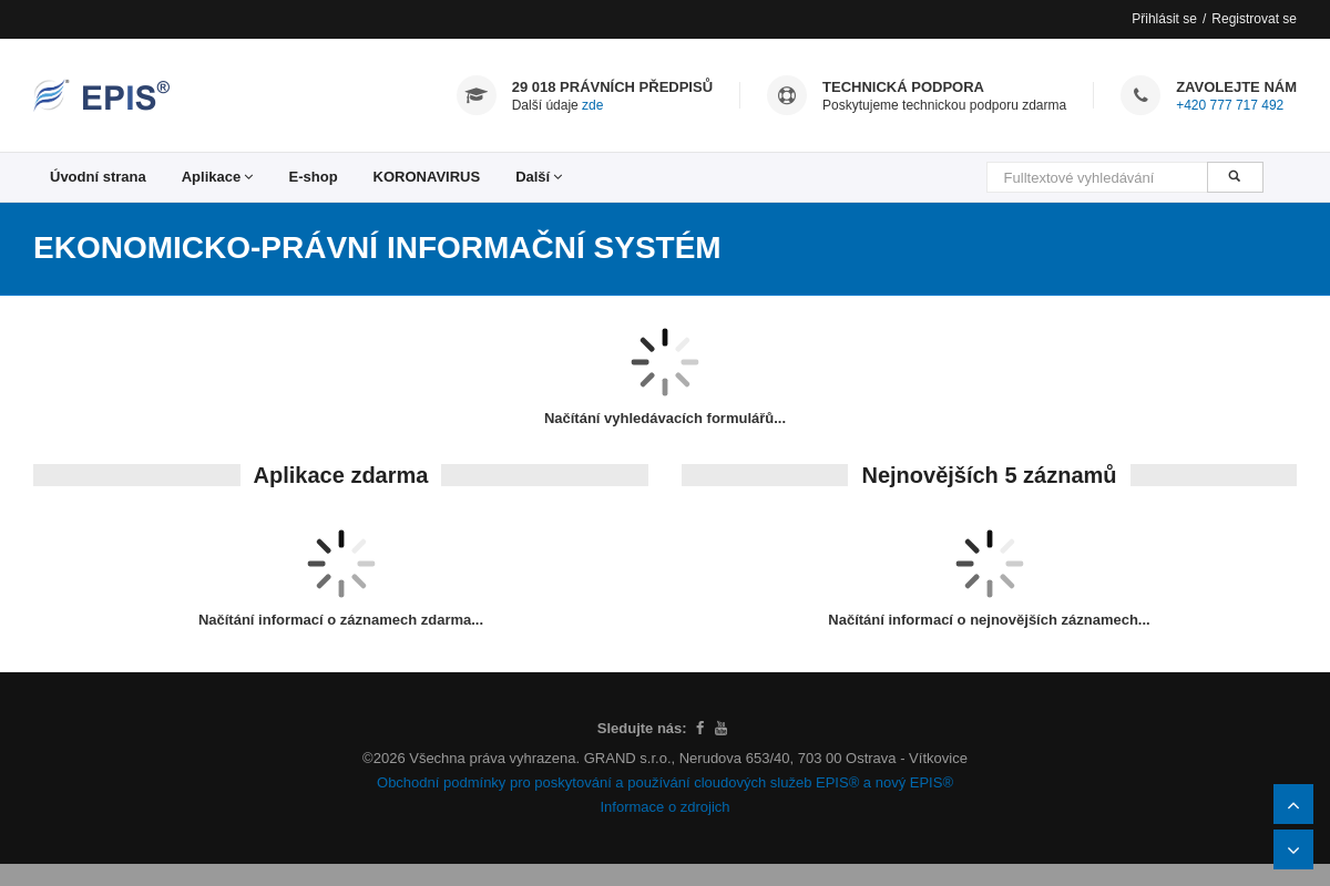 EPIS® Ekonomicko-Právní Informační Systém