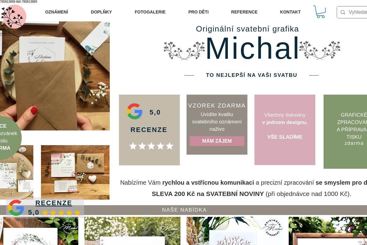 Originální svatební grafika Michal