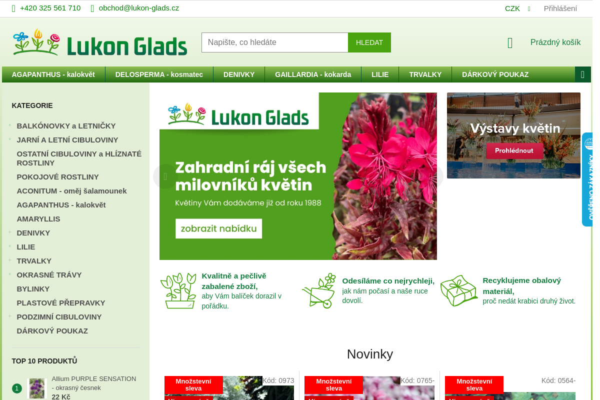 Zahradnictví Lukon Glads