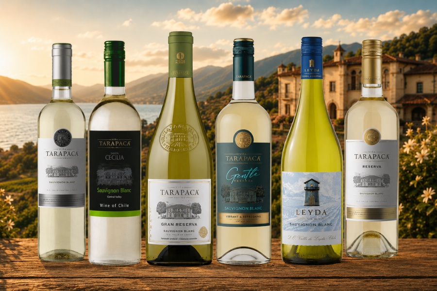 Degustační sada chilských vín Sauvignon Blanc