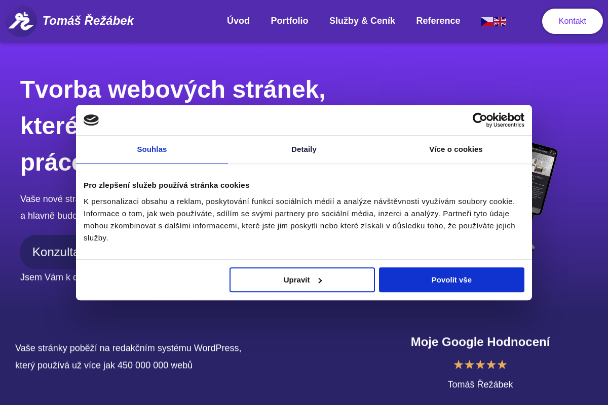 Tvorba webových stránek - Tomáš Řežábek